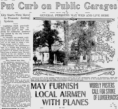 The Chronicle could find no precedent for the new garage ban, except in an old ordinance which banned livery stables from residential districts. (Spokane Daily Chronicle)