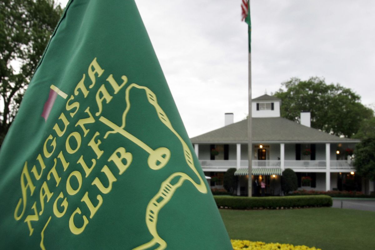 In this April 4, 2007 photo, cloudy skies appear above the clubhouse at the Augusta National Golf Club in Augusta, Ga. The Par 3 Contest is out at the spectator-free Masters in November. ESPN's “College GameDay” is in. Augusta National announced Tuesday, Oct. 27, 2020, more changes to a Masters tournament that will be unlike any of the previous 83. The most unusual of all is ESPN's popular college football pregame show taking place on a stage that overlooks Ike's Pond and the ninth green of the Par 3 course.  (David J. Phillip)