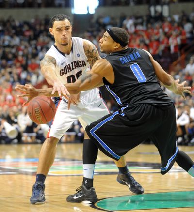 Center Robert Sacre said Gonzaga knows the importance of a high seed at the WCC tournament. (Jesse Tinsley)