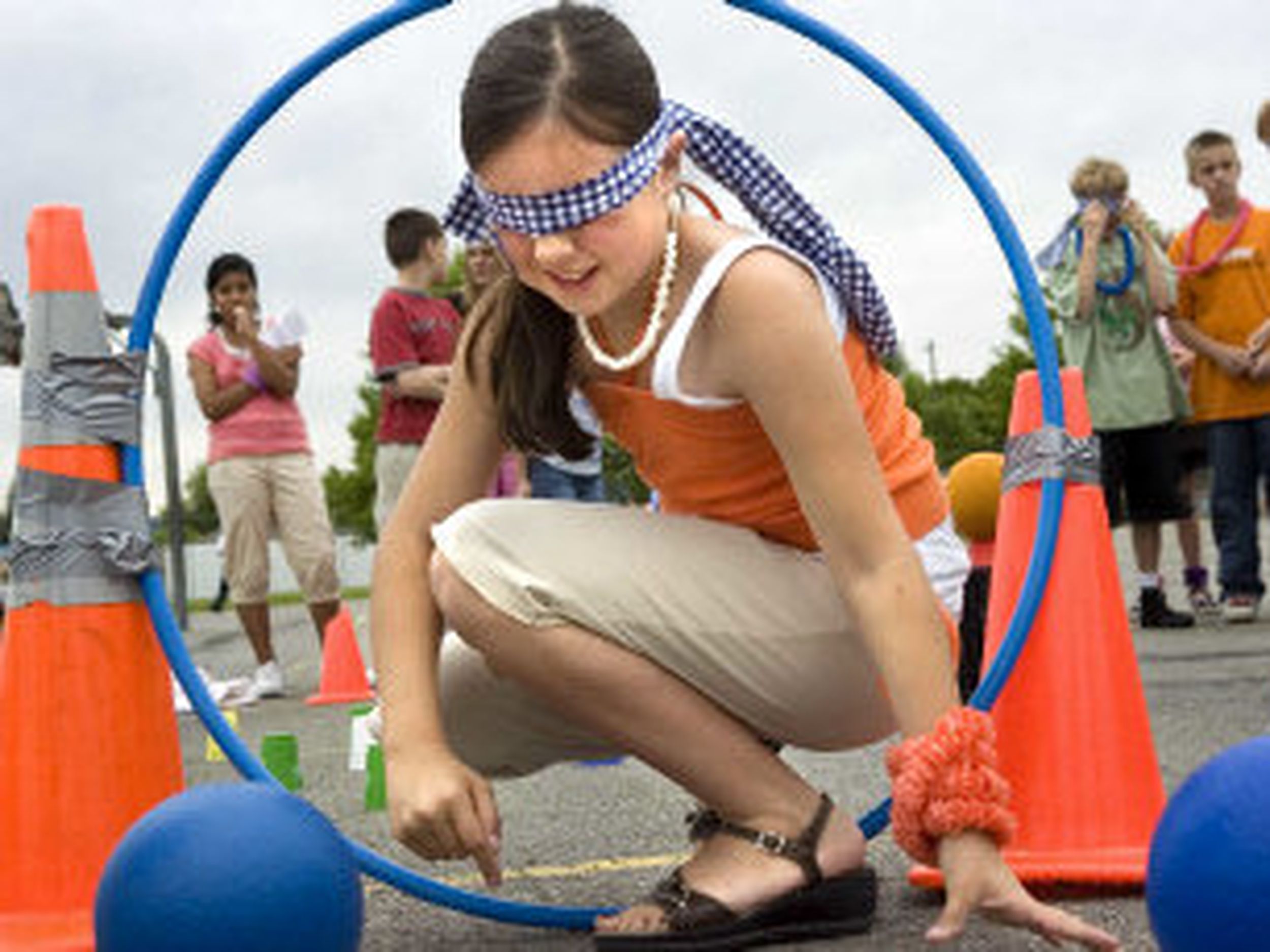 blindfolded woman - Playground