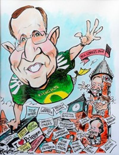 Caricature of Doug Floyd, retired S-R editorial page editor (Milt Priggee Cartoon)