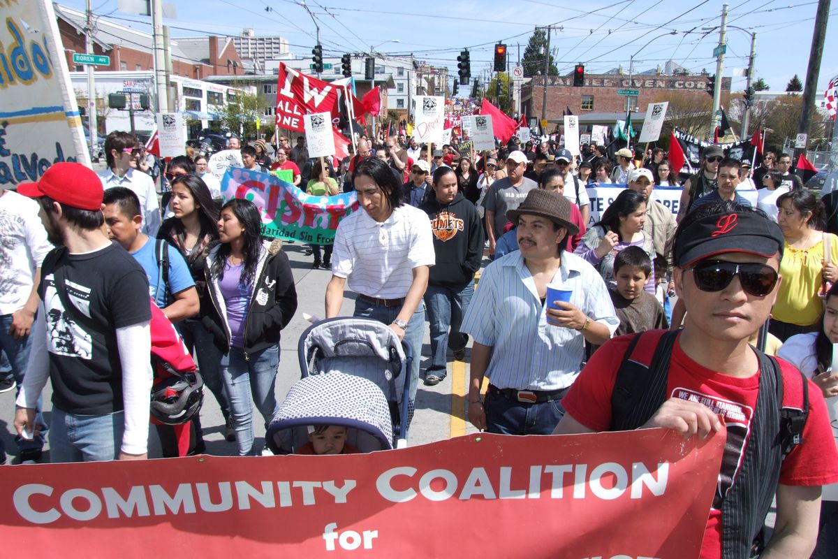 The 2011 May Day parade celebration brought together a diverse group of individuals promoting a wide variety of social justice items. (Paul K. Haeder / Down to Earth NW Correspondent)