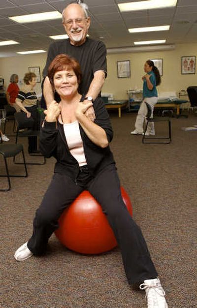 
Marshall Kahn and his wife, Melanie, exercise at the Nifty After Fifty gym in Whittier, Calif. Associated Press
 (Associated Press / The Spokesman-Review)