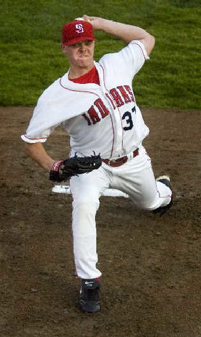 
Indians starter Kasey Kiker has pitched well despite 0-7 record. 
 (Joe Barrentine / The Spokesman-Review)
