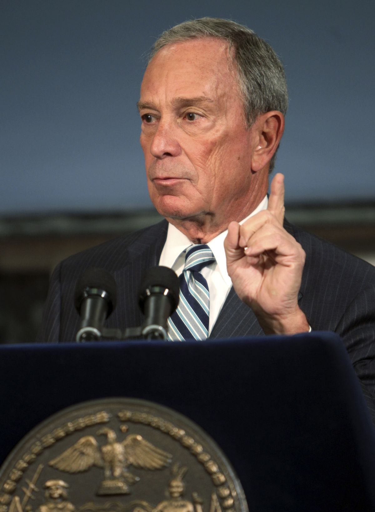 New York City Mayor Michael Bloomberg speaks at a news conference in New York, Thursday, Sept. 13, 2012. New York City cracked down on supersized sodas and other sugary drinks Thursday in what is celebrated as a groundbreaking attempt to curb obesity and condemned as a breathtaking intrusion into people