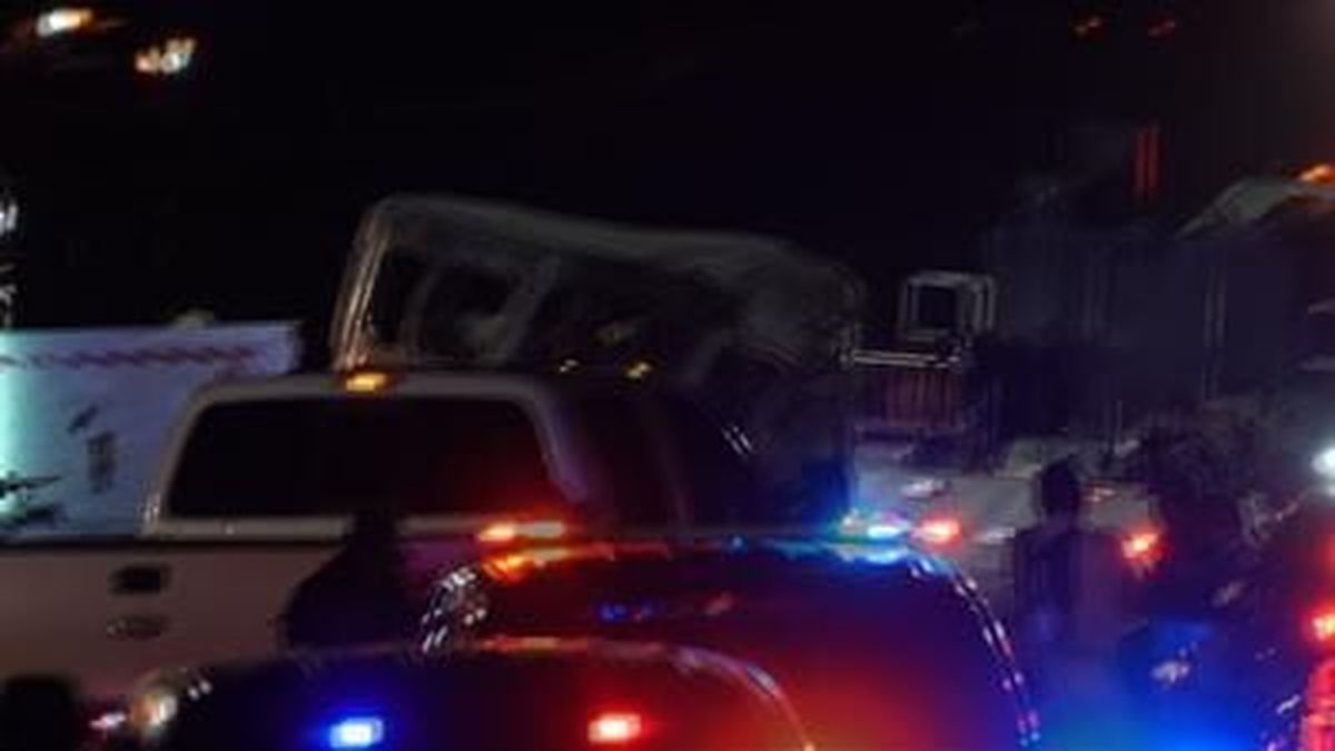 A vehicle carrying members of the University of the Southwest