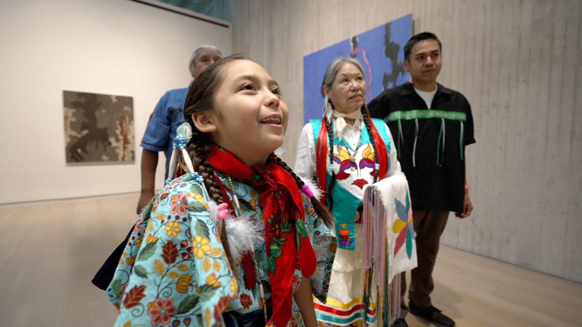 The exhibition “Tell Clyfford I Said ‘Hi’ ” at the Clyfford Still Museum in Denver, Colorado, was curated by children ages 3 to 14 from Washington state and featured the work and words of the Confederated Tribes of the Colville Reservation.  (Courtesy)