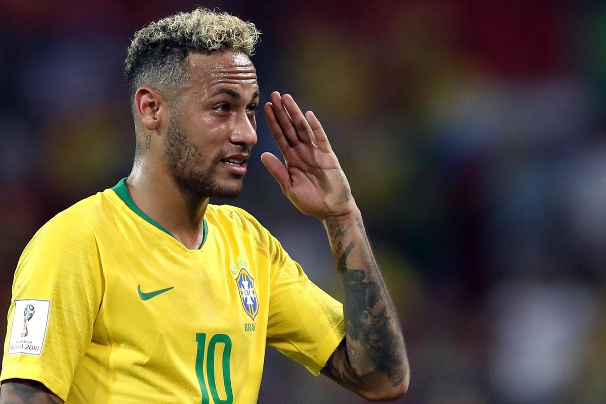 Brazil’s Neymar gestures as Brazil won the Group E match between Serbia and Brazil, at the 2018 soccer World Cup in the Spartak Stadium in Moscow, Russia, Wednesday, June 27, 2018. (Rebecca Blackwell / Associated Press)