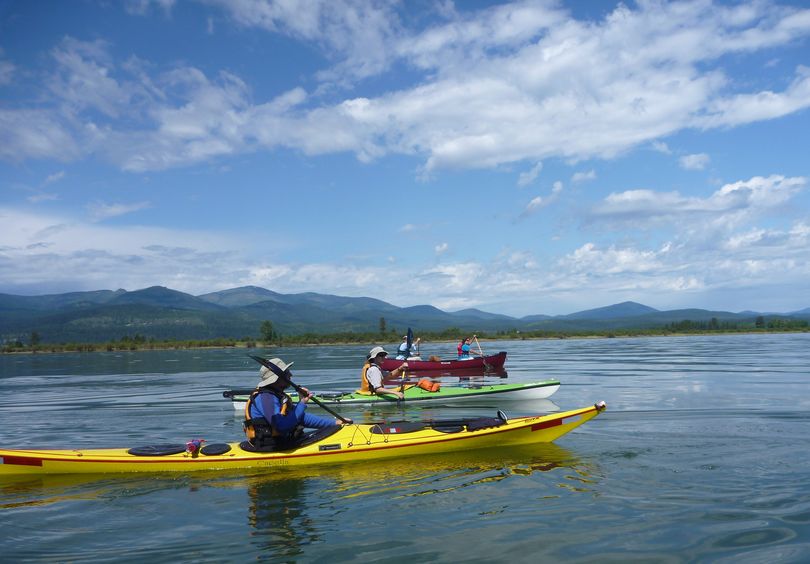 Spokane Canoe & Kayak Clubbers had the perfect day to paddle the Pend Oreille River on July 16, 2011. (Rich Landers)
