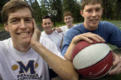 Glenn, Bob, Eric and Bryan could be a tough team to beat at Hoopfest.
(Dan Pelle / The Spokesman-Review)