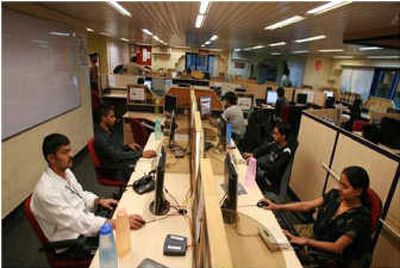 
Most of TutorVista's employees work in the company's main office in Bangalore, India.  Photos courtesy of TutorVista.com
 (Photos courtesy of TutorVista.com / The Spokesman-Review)