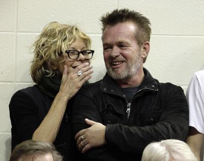 - In this Dec. 31, 2011,  photo, Actress Meg Ryan, left, talks with performer John Mellencamp during the second half of an NCAA college basketball game between Indiana and Ohio State in Bloomington, Ind. Mellencamp and Ryan are getting married. Ryan announced her engagement on Instagram. “ENGAGED!,” is what she wrote. The post included a drawing of what appears to be the two holding hands. He’s also holding a guitar. (Darron Cummings / AP)