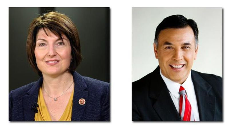 Joe Pakootas (right) is challenging Cathy McMorris-Rodgers for the 5th Congressional District seat. (The Spokesman-Review)