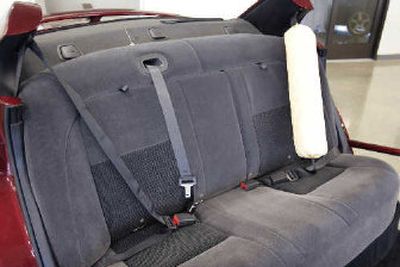 
Ford Motor Co.'s improved restraining system is shown with a deployed airbag from the shoulder harness at the automaker's proving grounds in Dearborn, Mich. 
 (Associated Press / The Spokesman-Review)