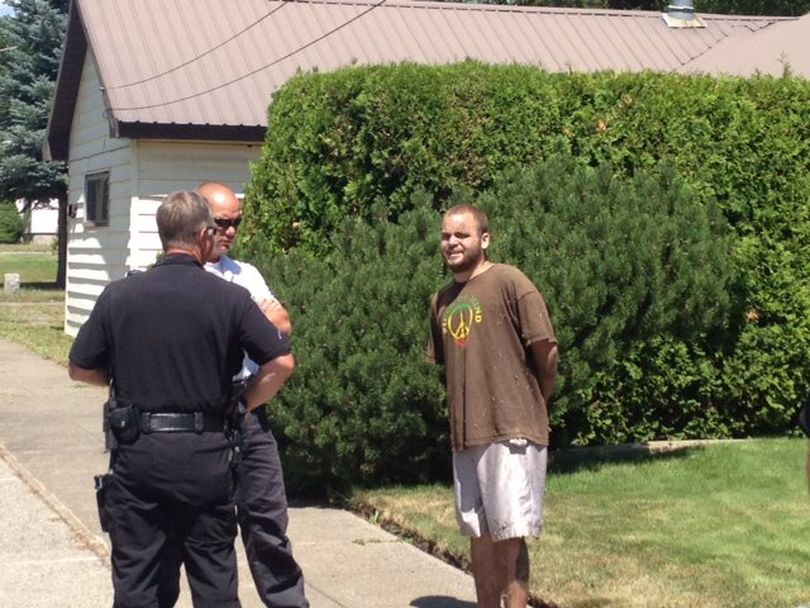 Burglary suspect Jay M. Shippy, 23, is arrested on Monday. (Spokane Police Department)
