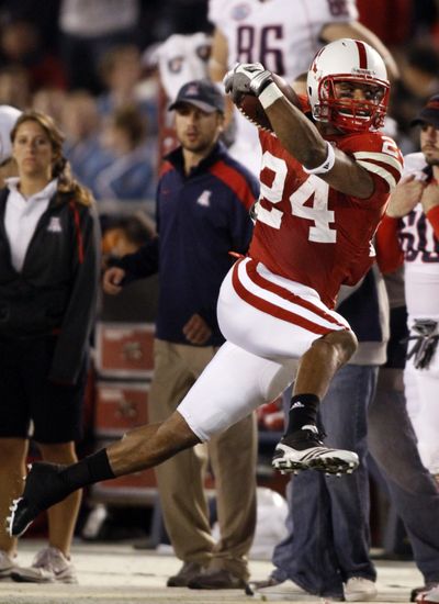 Receiver Niles Paul and Nebraska rolled to a Holiday Bowl victory over Arizona.  (Associated Press)