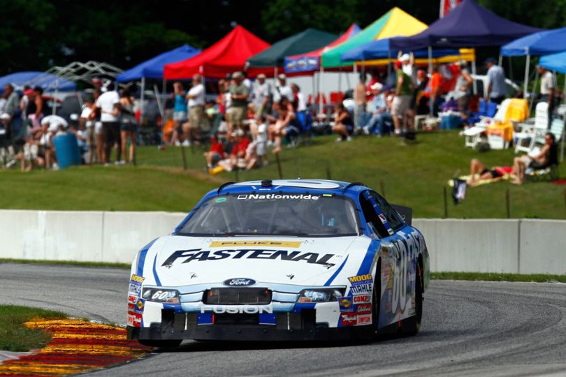 Carl Edwards led four times for 25 laps Saturday at the Nationwide Series Bucyrus 200 at Road America in Elkhart Lake, Wis. (Photo courtesy Jason Smith/Getty Images for NASCAR) (Jason Smith / Getty Images North America)