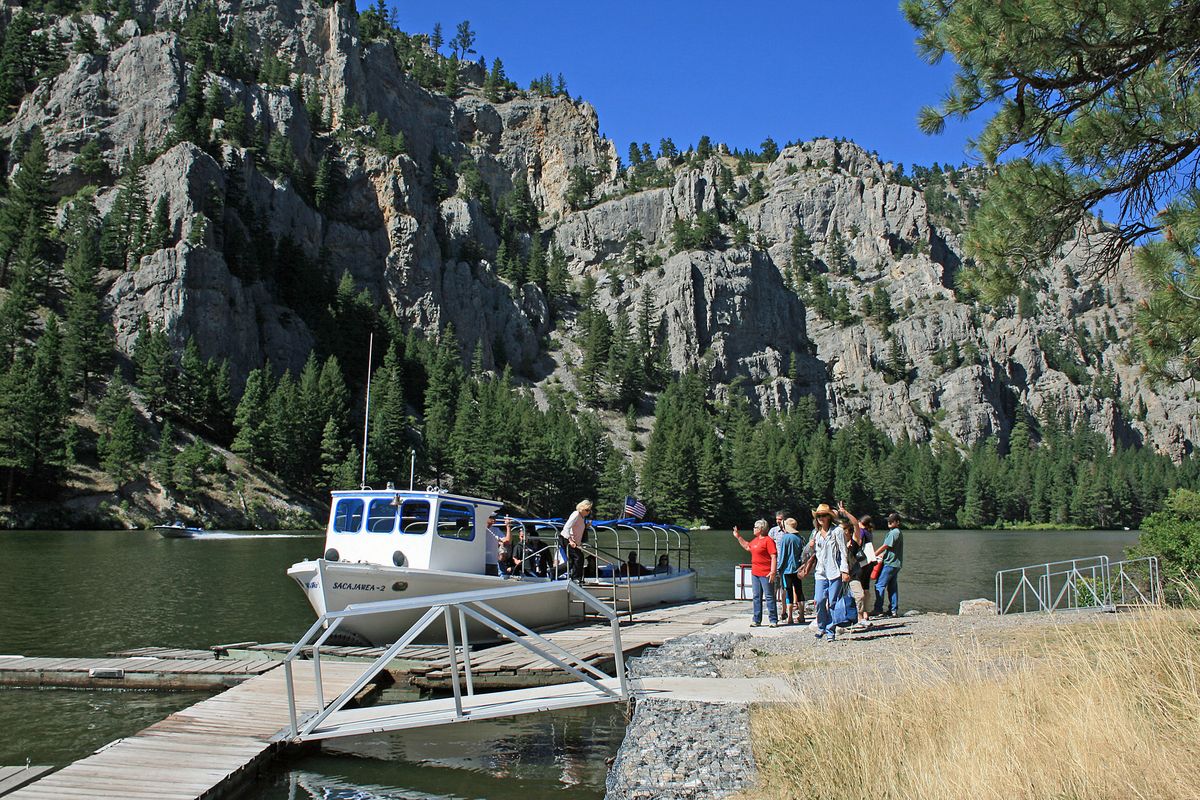 Boat tours on the Missouri River take visitors through the Gates of the Mountains, an area noted in the journals of the Lewis and Clark expedition. The tours depart 17 miles north of Helena and are offered by the Gates of the Mountains company.
