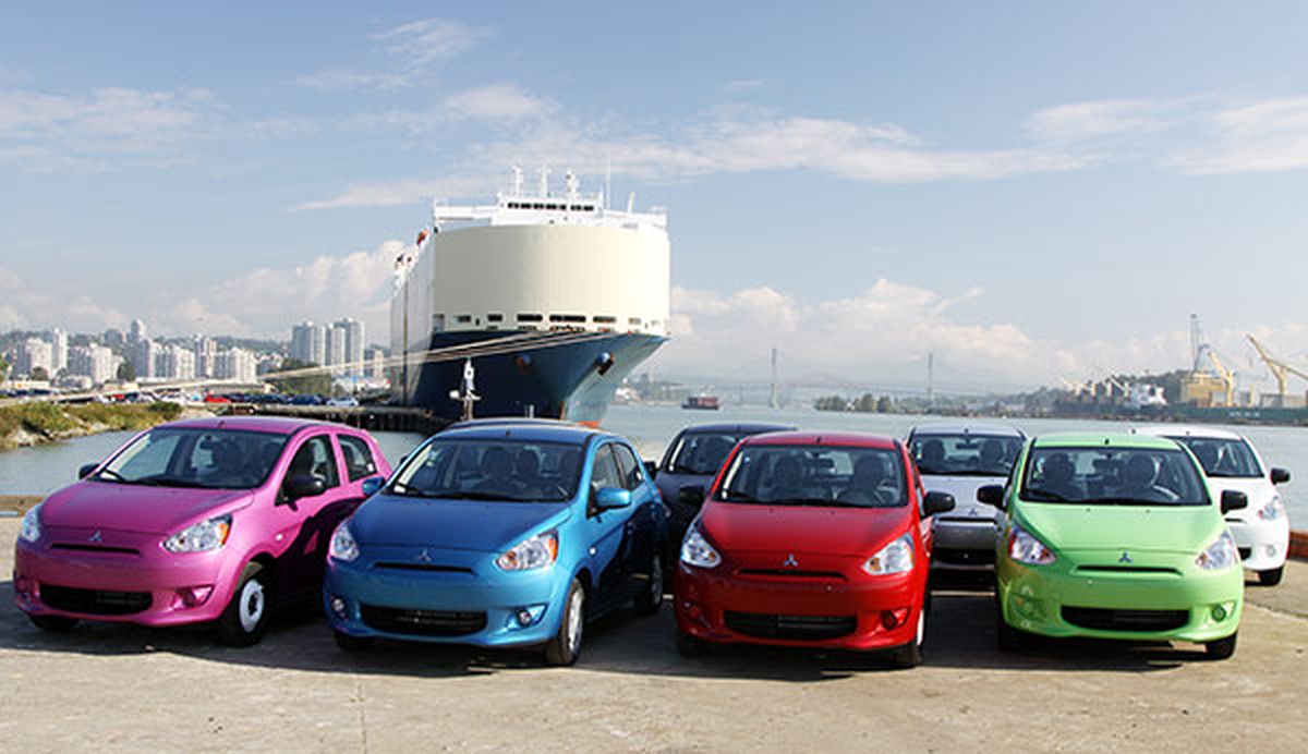 Buyers pick from eight “vibrant” colors, including Plasma Purple, a shade my Facebook friends found wildly amusing. (Mitsubishi)