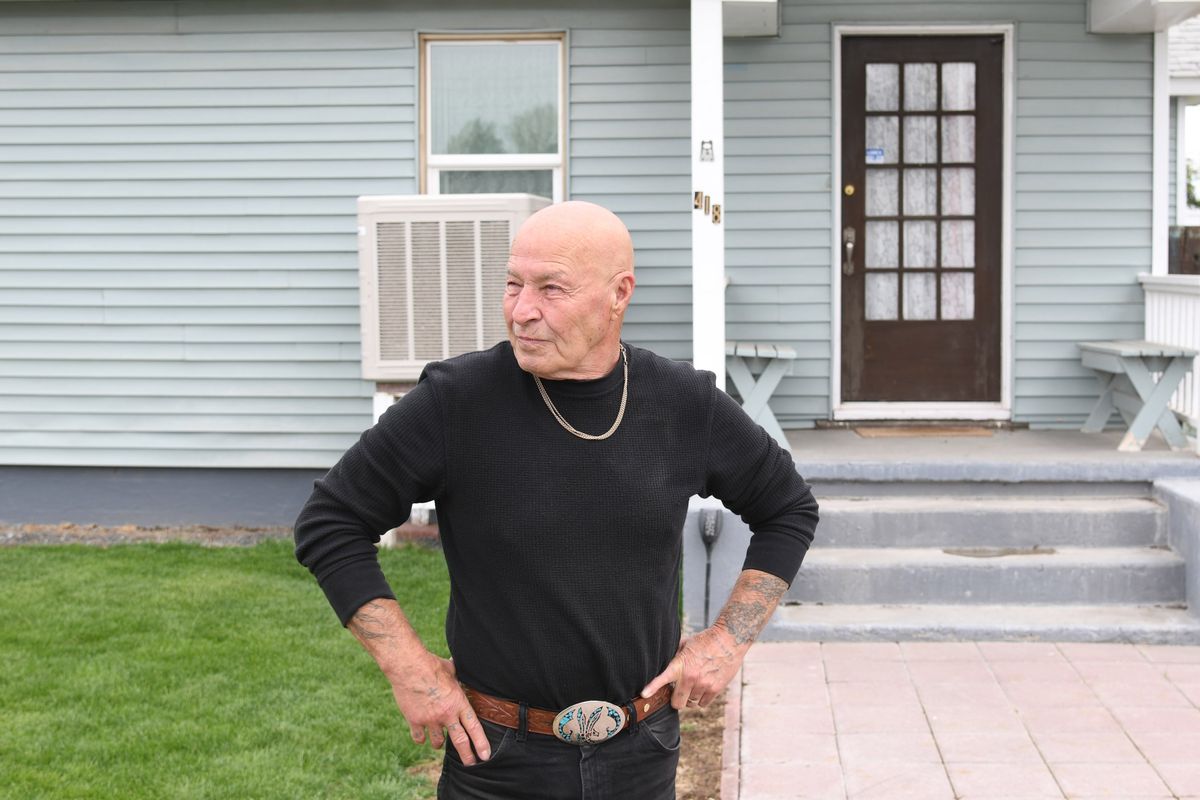 Lind Councilman Robert Dew, who is leading an attempt to remove the town’s mayor, stands outside his home Wednesday in Lind.  (James Hanlon/The Spokesman-Review)