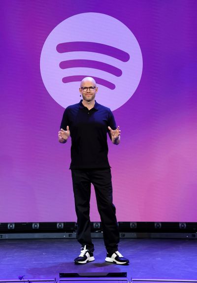 Daniel Ek, Co-Founder, CEO, Spotify, speaks onstage during the “Now Playing” Creator Day hosted by Spotify at its Los Angeles Campus on Nov. 13, 2024, in Los Angeles.   (Tribune News Service )