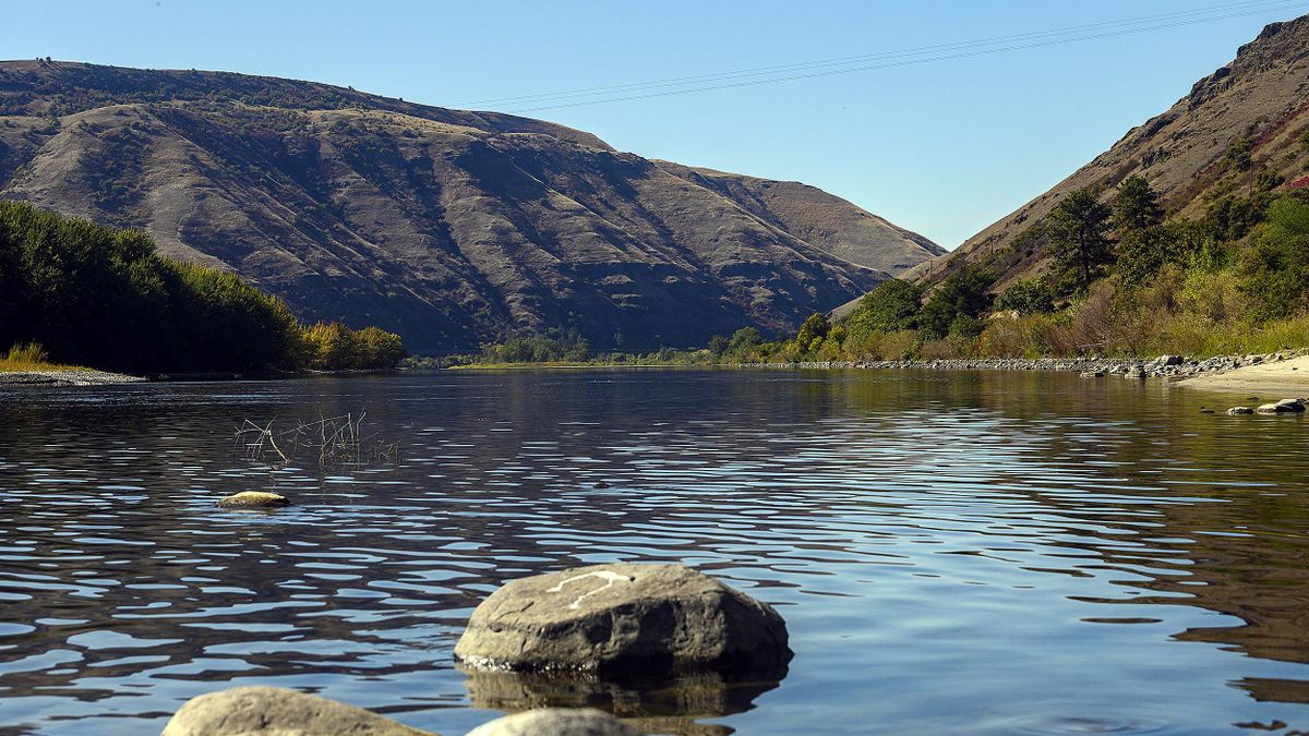 A placid Clearwater River is seen on Wednesday afternoon near Spaulding Creek. (Tribune/Pete Caster / Tribune/Pete Caster)