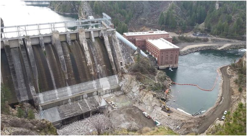 Construction at Long Lake Dam has forced major changes in levels of Lake Spokane in 2016. (Avista)