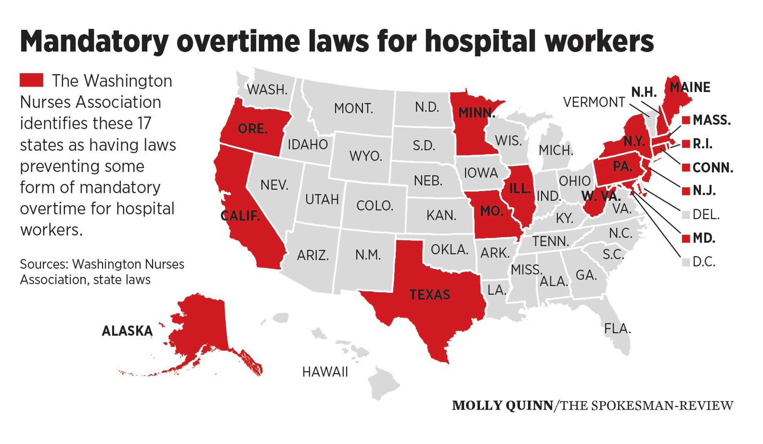 Washington nurses, hospitals at odds over bill limiting overtime, requiring rest breaks The
