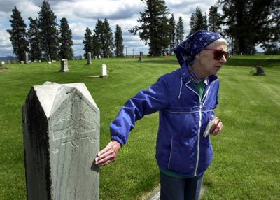 Rockford resident Venita Johnson was considered the unofficial historian of  Fairview Cemetery.  (File / The Spokesman-Review)