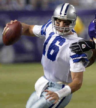 
Despite pressure from fans, Vinny Testaverde will continue to start at quarterback for the Dallas Cowboys. 
 (Associated Press / The Spokesman-Review)