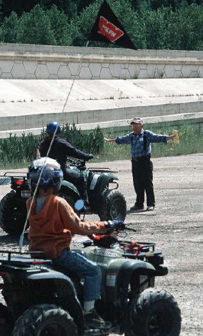 
Tread Lightly, a nonprofit organization, has put out a list of tips for ATV users, which includes taking a safety course. In June, the Idaho State Parks Department sponsored a ATV Safety instructor certification course at which Earl Castleberry, above, took his turn with a class of students in Wallace. 
 (Rich Landers / The Spokesman-Review)