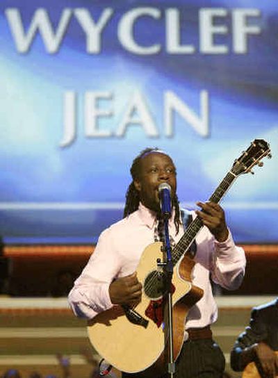 
Wyclef Jean performs during the Democratic National Convention at the FleetCenter in Boston.
 (Associated Press / The Spokesman-Review)