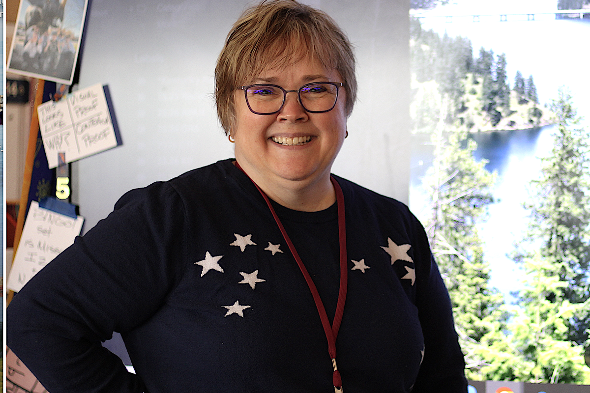 Tracey Delyea, art teacher at Colville High School, was one of several photos chosen for the U.S. Navy’s newest nuclear submarine, the USS Idaho – first submarine to be named “Idaho” in over a century and fifth U.S. Navy ship named for Idaho overall.  (Monica Carrillo-Casas/The Spokesman-Review)
