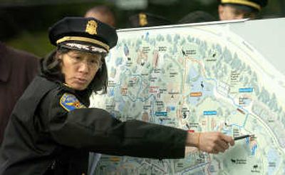 
Police Chief Heather Fong discusses a Christmas Day tiger attack at the San Francisco Zoo on Thursday. Associated Press
 (Associated Press / The Spokesman-Review)