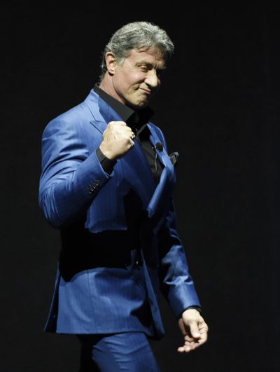 Sylvester Stallone appears at CinemaCon 2015 at Caesars Palace on April 21 in Las Vegas.