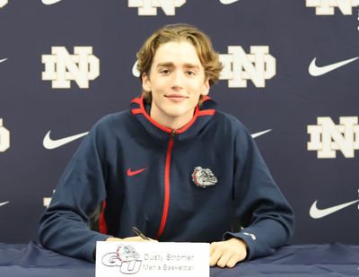 Dusty Stromer, a senior at Notre Dame High in Sherman Oaks, California, signed with Gonzaga on the first day of the fall signing period.    (Courtesy of Notre Dame High athletics )