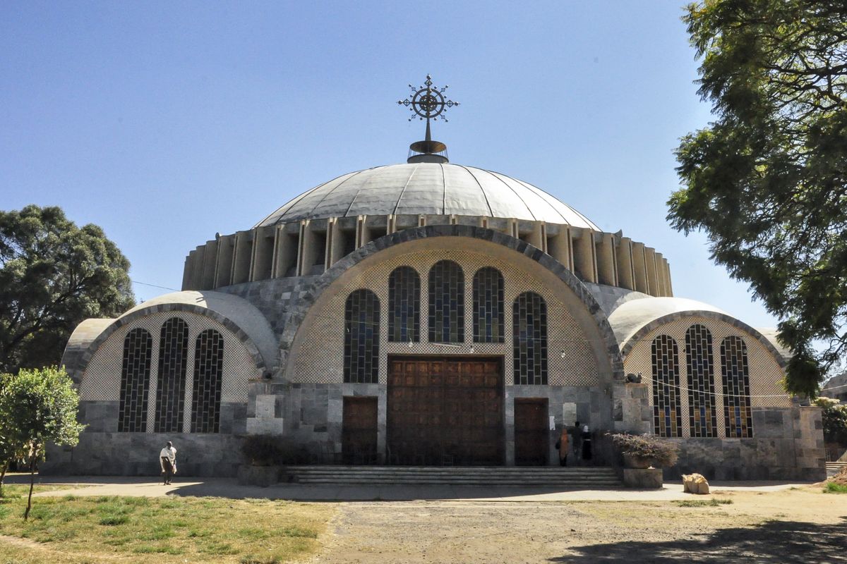 In this Monday, Nov. 4, 2013 file photo, the Church of St. Mary of Zion in Axum, in the Tigray region of Ethiopia. A new Amnesty International report issued Friday, Feb. 26, 2021 says soldiers from Eritrea systematically killed "many hundreds" of people, the large majority men, in a massacre in late November 2020 in the Ethiopian city of Axum.  (STR/Associated Press)