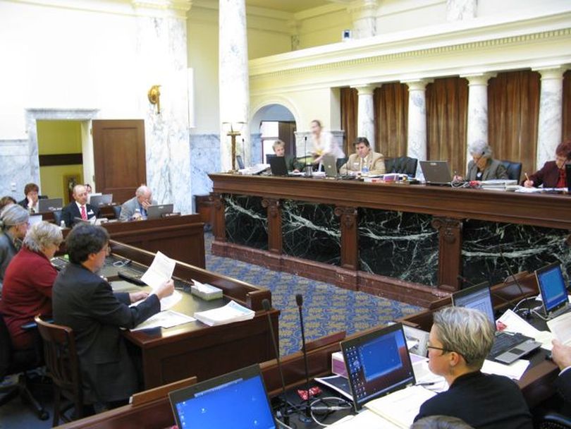 JFAC members prepare to set a revenue figure on which to base the state budget on Friday morning. (Betsy Russell)