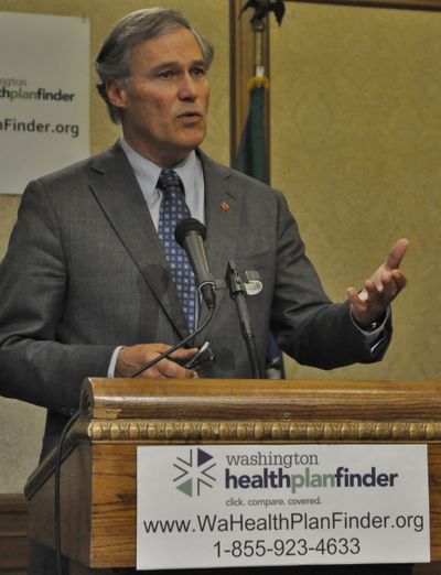 OLYMPIA -- Gov. Jay Inslee promises the state's health care exchange will be up and running on Oct. 1, even if the federal government has to shut down some services because Congress doesn't pass a funding resolution. (Jim Camden)