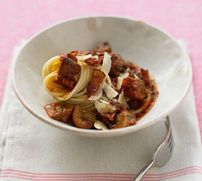 
Mushroom Ragout with Pasta is a tasty, low-fat entree. 
 (Associated Press / The Spokesman-Review)