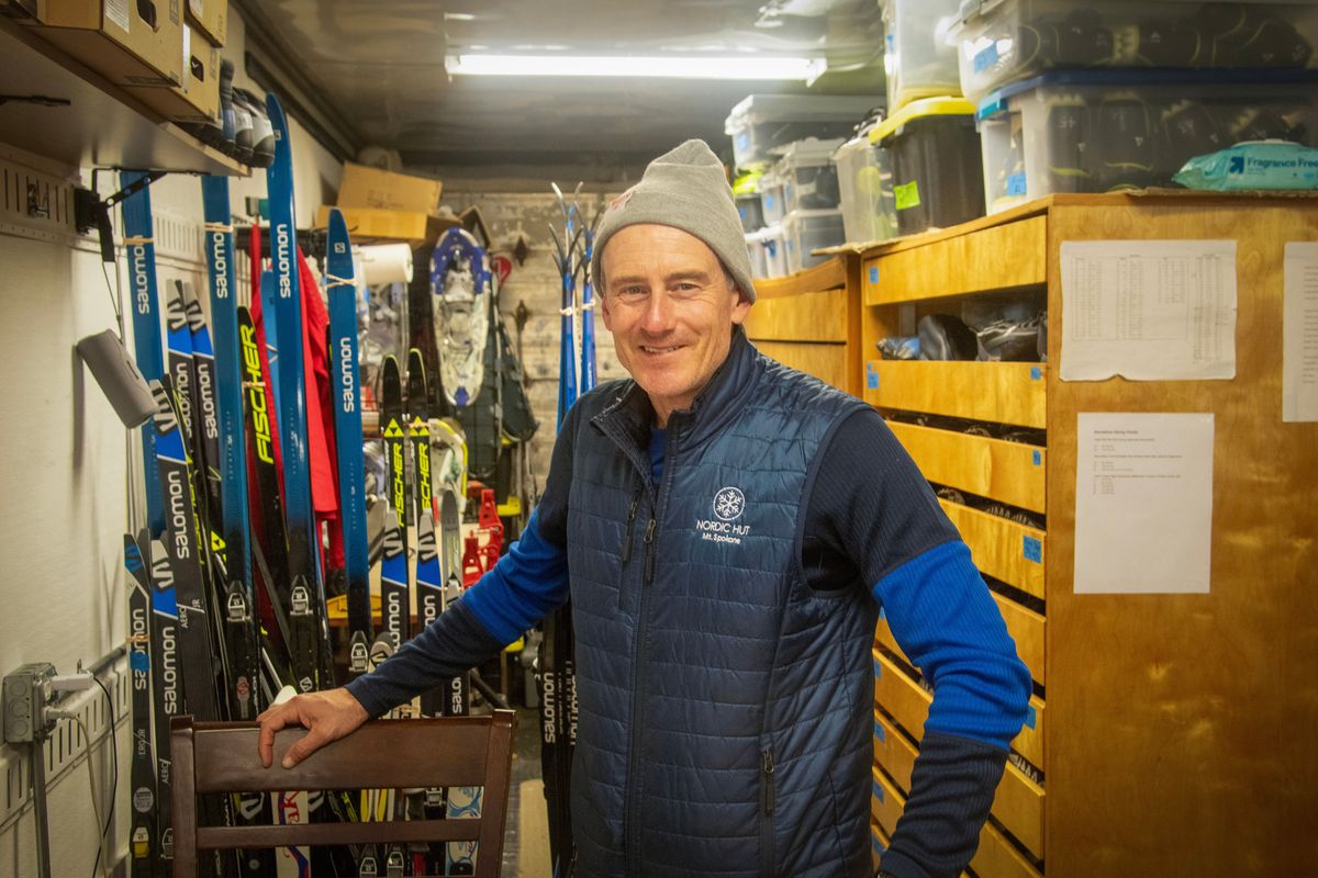 Ted Haskell is the new owner of the Nordic Hut, which rents cross-country skis and snowshoes, at Mount Spokane State Park.  (Michael Wright/The Spokesman-Review)