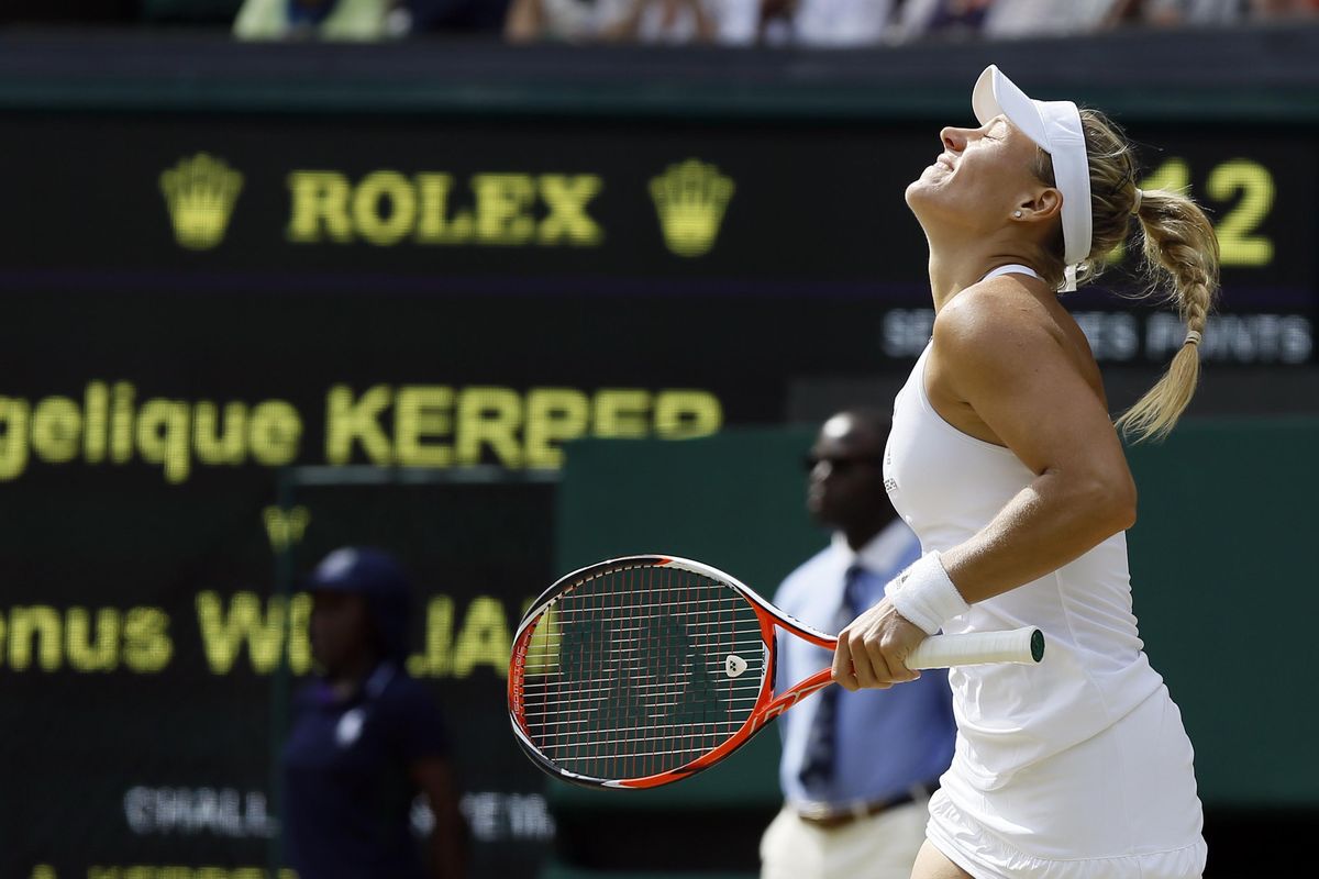 Angelique Kerber hasn’t dropped a set during this year’s Wimbledon women’s singles tournament. (Kirsty Wigglesworth / Associated Press)