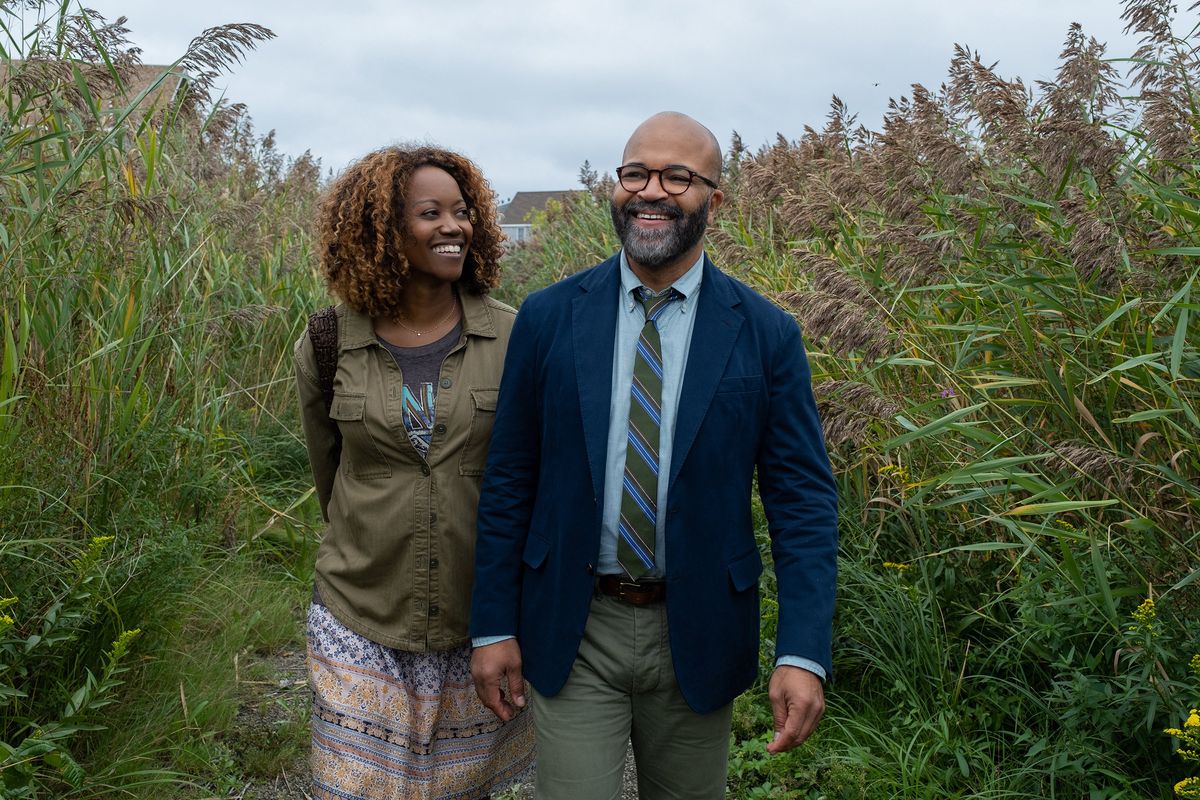 Erika Alexander, left, and Jeffrey Wright in “American Fiction.” (MGM)