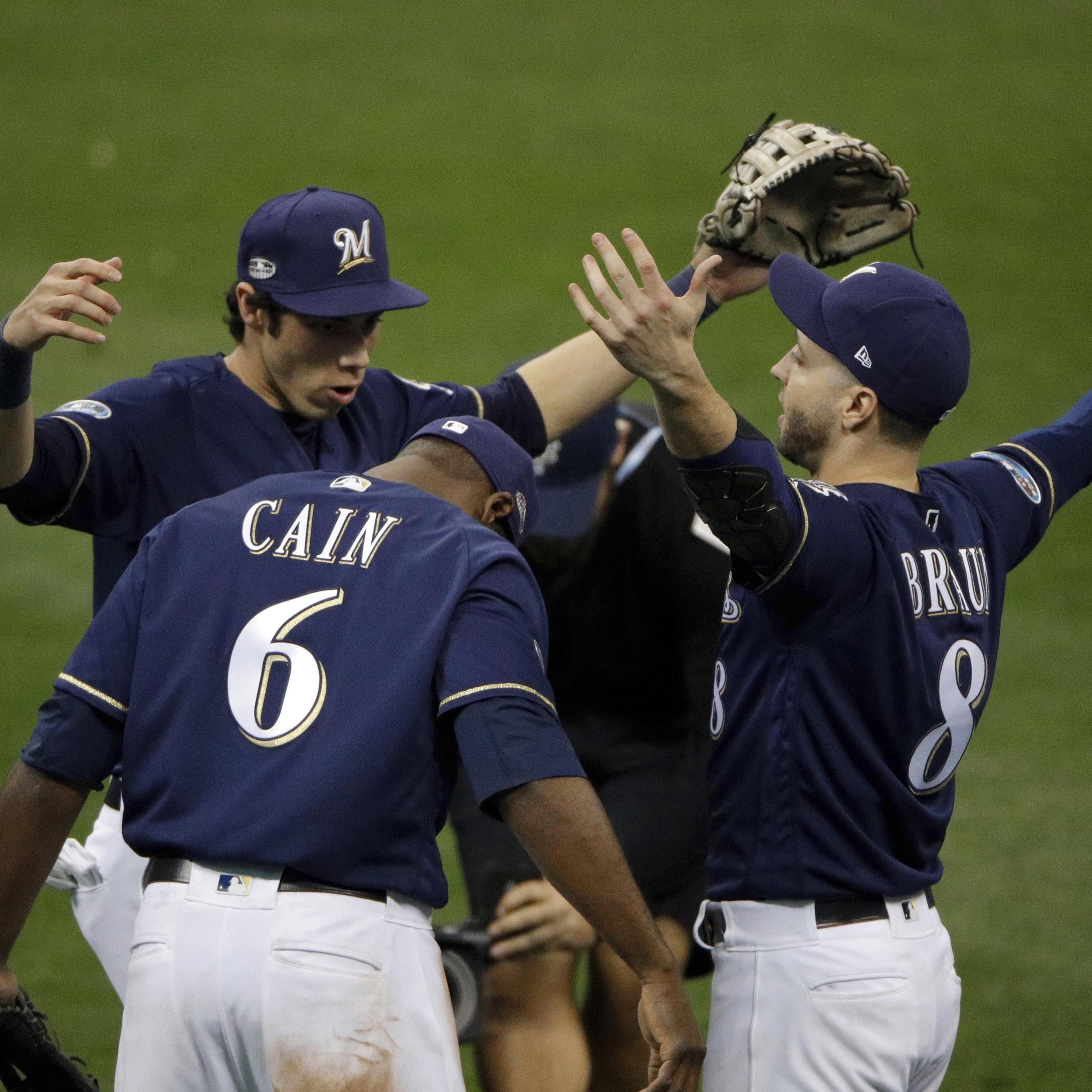 Lids Lorenzo Cain Milwaukee Brewers 2' x 4' Jersey Design