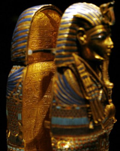 
A coffinette that contained the mummified liver of Tutankhamun is shown on display in Chicago in May. Scientists reported findings Monday of a CT scan done last year on King Tut's mummy. 
 (File Associated Press / The Spokesman-Review)