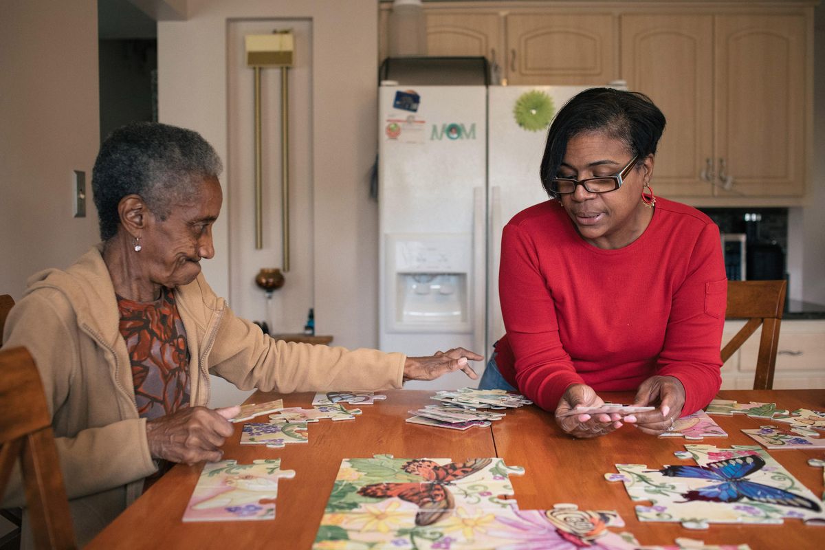 Alantris Muhammad said she found puzzles a helpful brain and dexterity exercise for her mom. (Alyssa Schukar / Alyssa Schukar/For The Washington Post)
