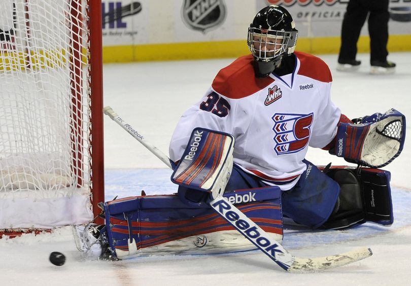 Eric Williams will likely get a third start in goal for the Spokane Chiefs tonight in Vancouver, B.C. (Dan Pelle)