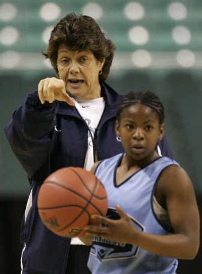 
Old Dominion coach Wendy Larry instructs guard Jazzmin Walters. Associated Press
 (Associated Press / The Spokesman-Review)