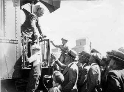 
Franklin D. Roosevelt made a train tour across the country, including a stop in Spokane, in September  1932, promoting the populist views that swept Democrats into power that fall.
 (File/ / The Spokesman-Review)