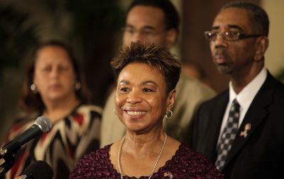 Rep. Barbara Lee, D-Calif., front, was among the members of the Congressional Black Caucus in Havana this week to meet with Cuban President Raul Castro. (Associated Press / The Spokesman-Review)